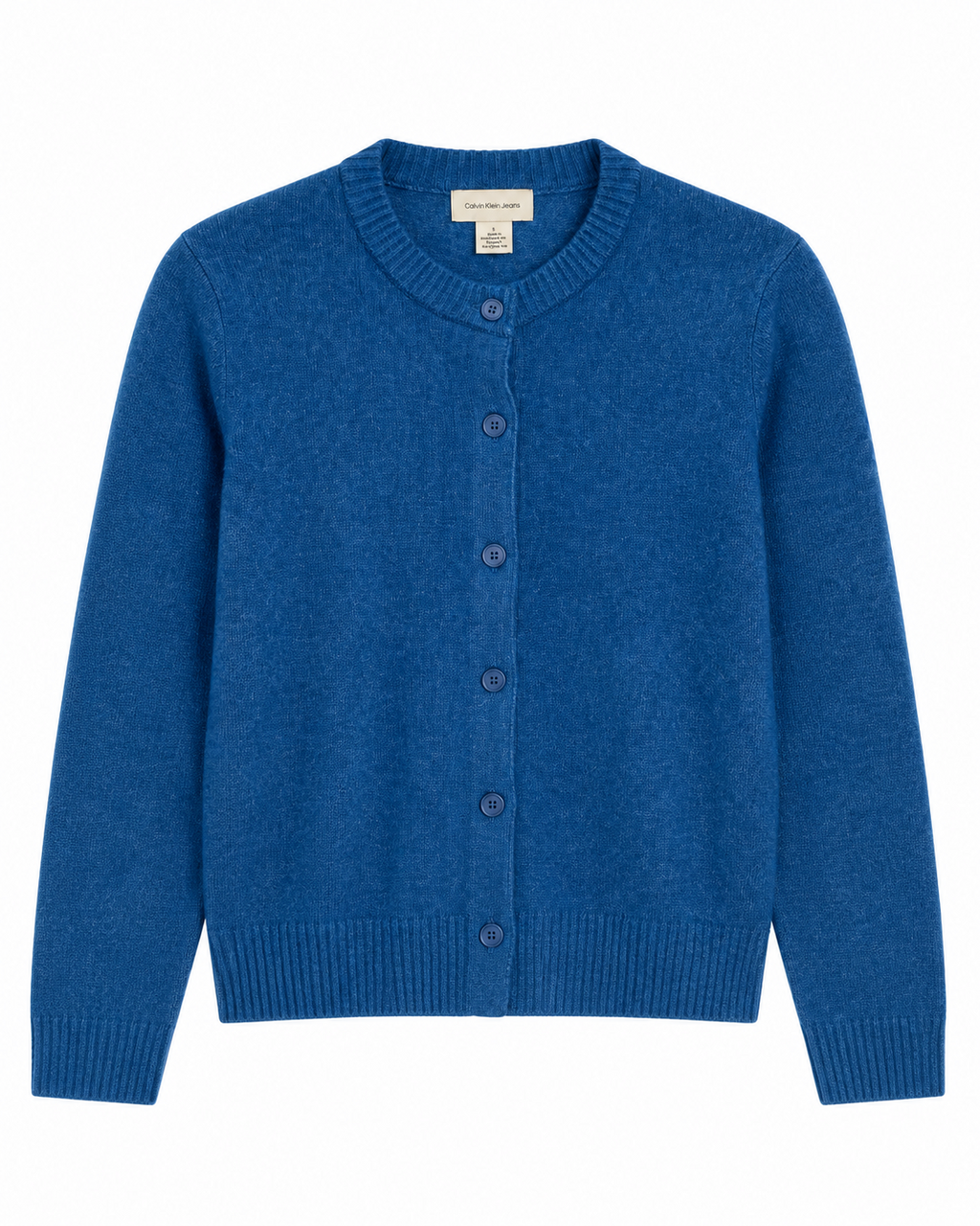 Colour: Royal Blue | Flat product – Calvin Klein Jeans slim fit cardigan
