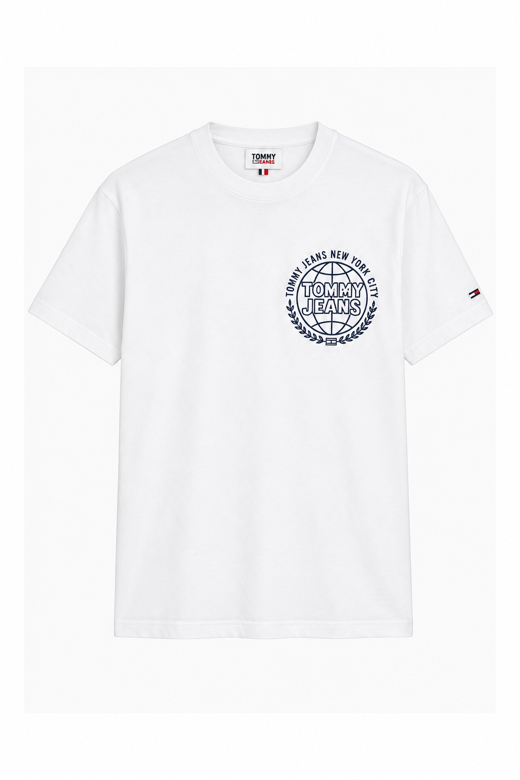 Colour: White | Tommy Jeans Basketball Chest Logo T-Shirt product only Colour: White