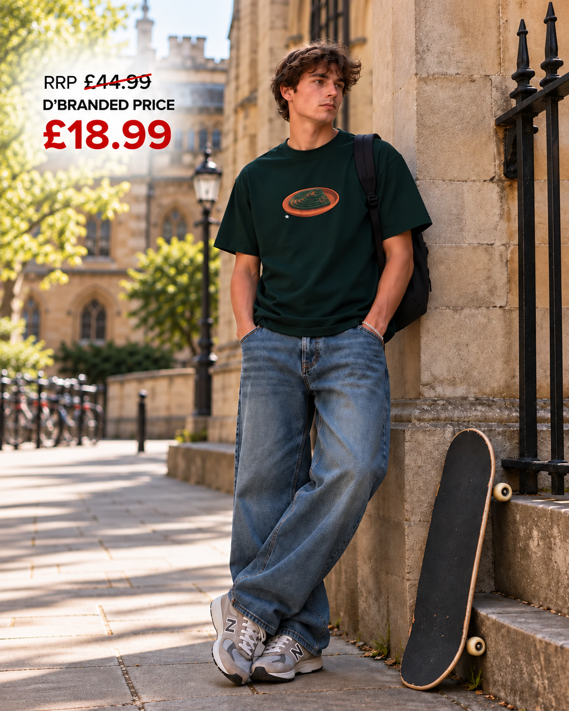 Carhartt WIP Spiral T-shirt lifestyle hero, £18.99 D’BRANDED price Colour: Black