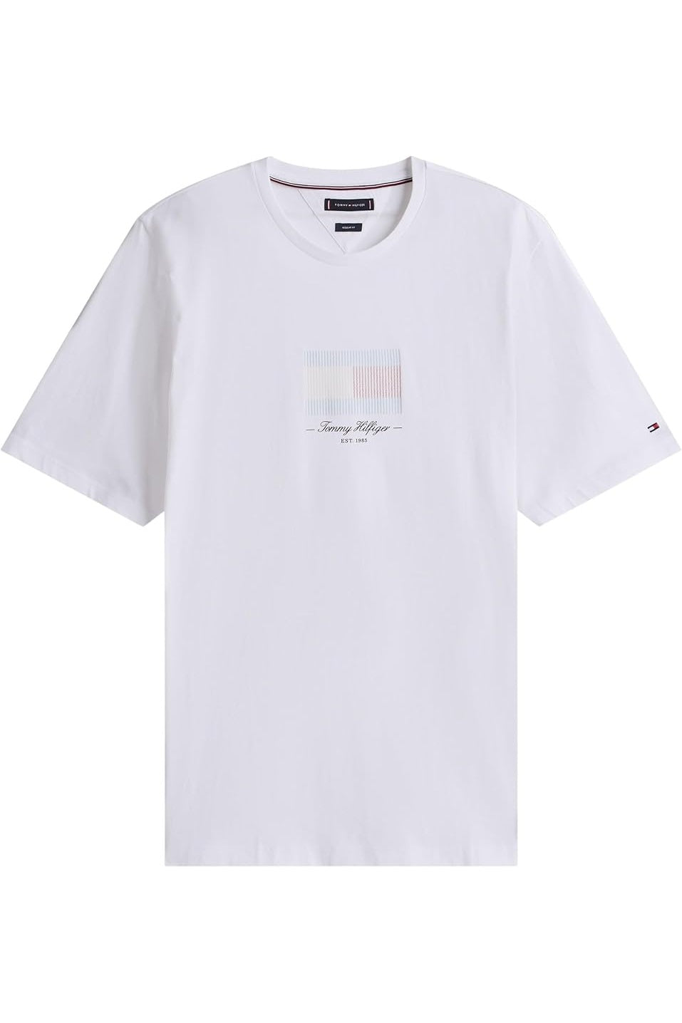 Ex Tommy Hilfiger Ithaca Flag T-Shirt white - product only Colour: White