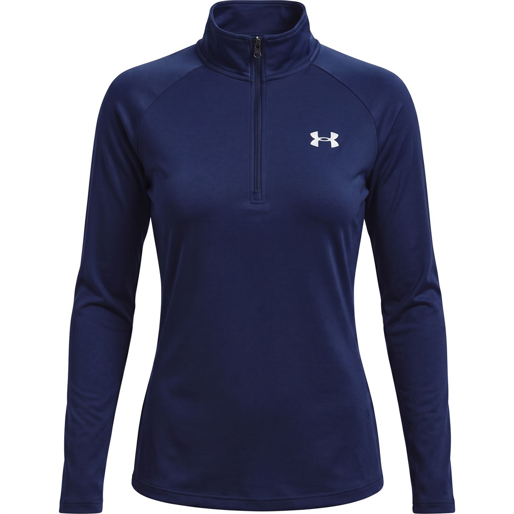 Under Armour navy ladies long sleeve quarter zip top Colour: Navy